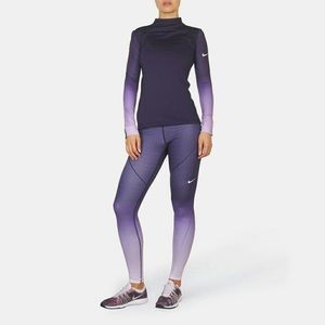 Nike Pro Hyperwarm Purple Ombre Dri-FIT leggings